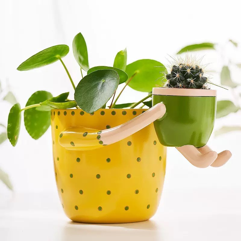 Plant Parent Pot - Декоративный цветочный горшок из смолы для